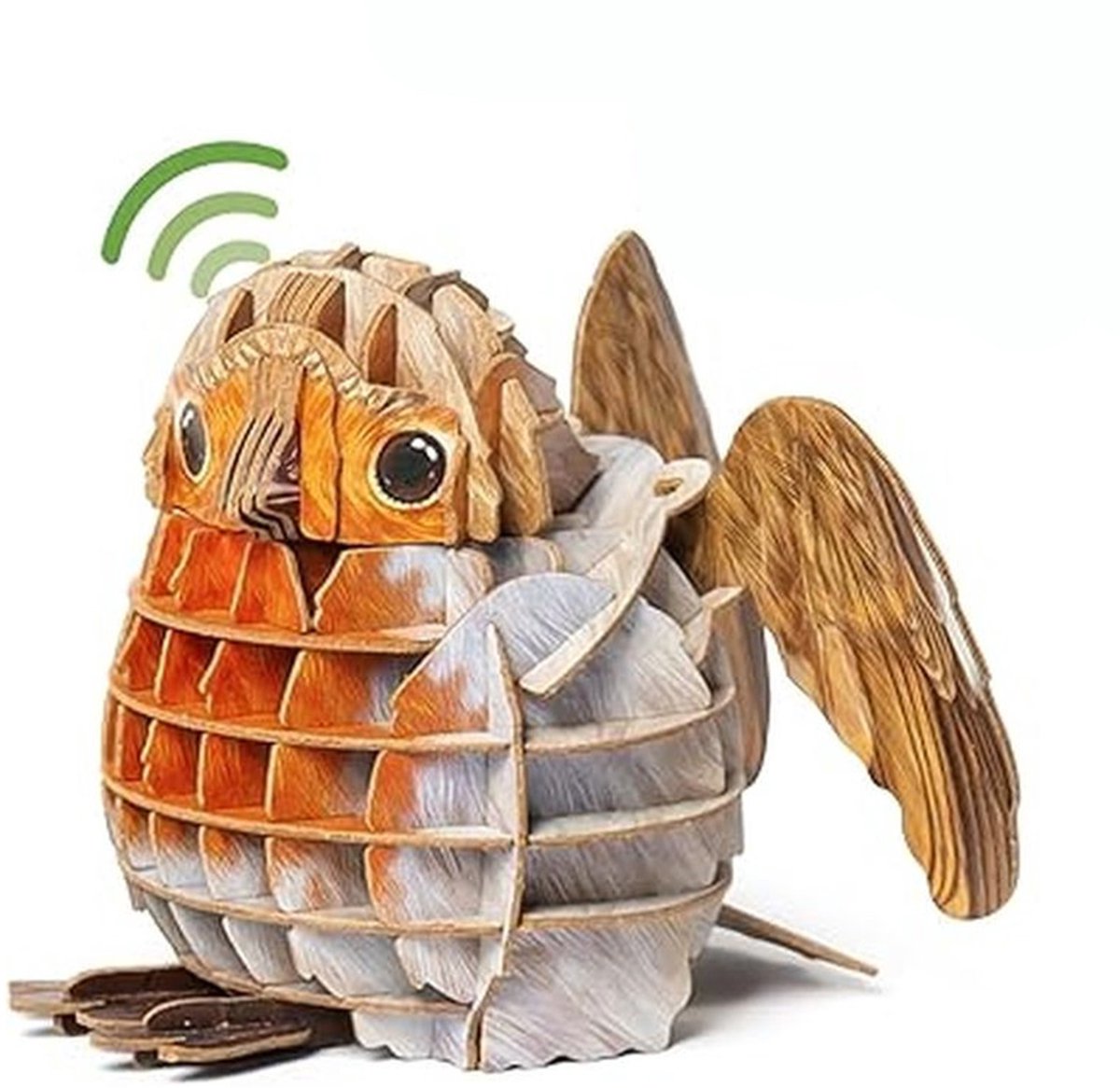 MakeBug, 3D Modelbouwpakket, Voices of Nature, Roodborstje/Robin, MB-D-0025, 8x6x7cm