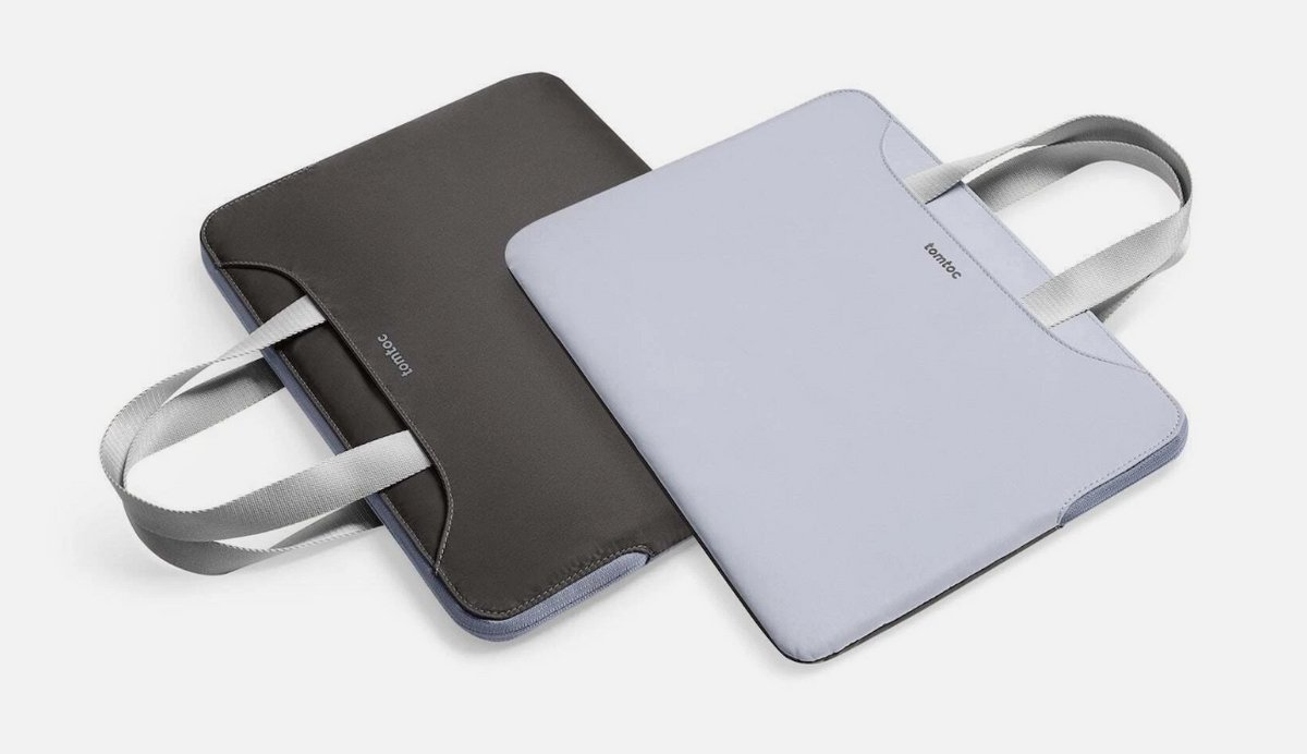 tomtoc Versatile-A21Laptophoezen voor 14 inch MacBook Pro/Surface/Asus Zenbook-Zwart;Blauw-Tweekleurig thumbnail 2