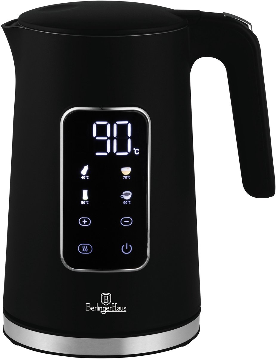 Berlinger Haus 9675 - Digitale waterkoker Zwart - 1.7 liter - Matt Zwart Collection