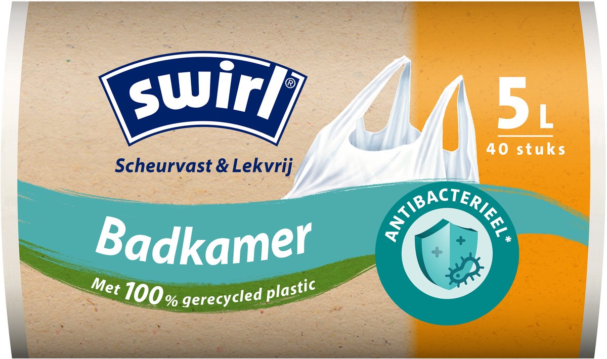 Swirl Vuilniszakken met Handvatten 5 liter 40 stuks