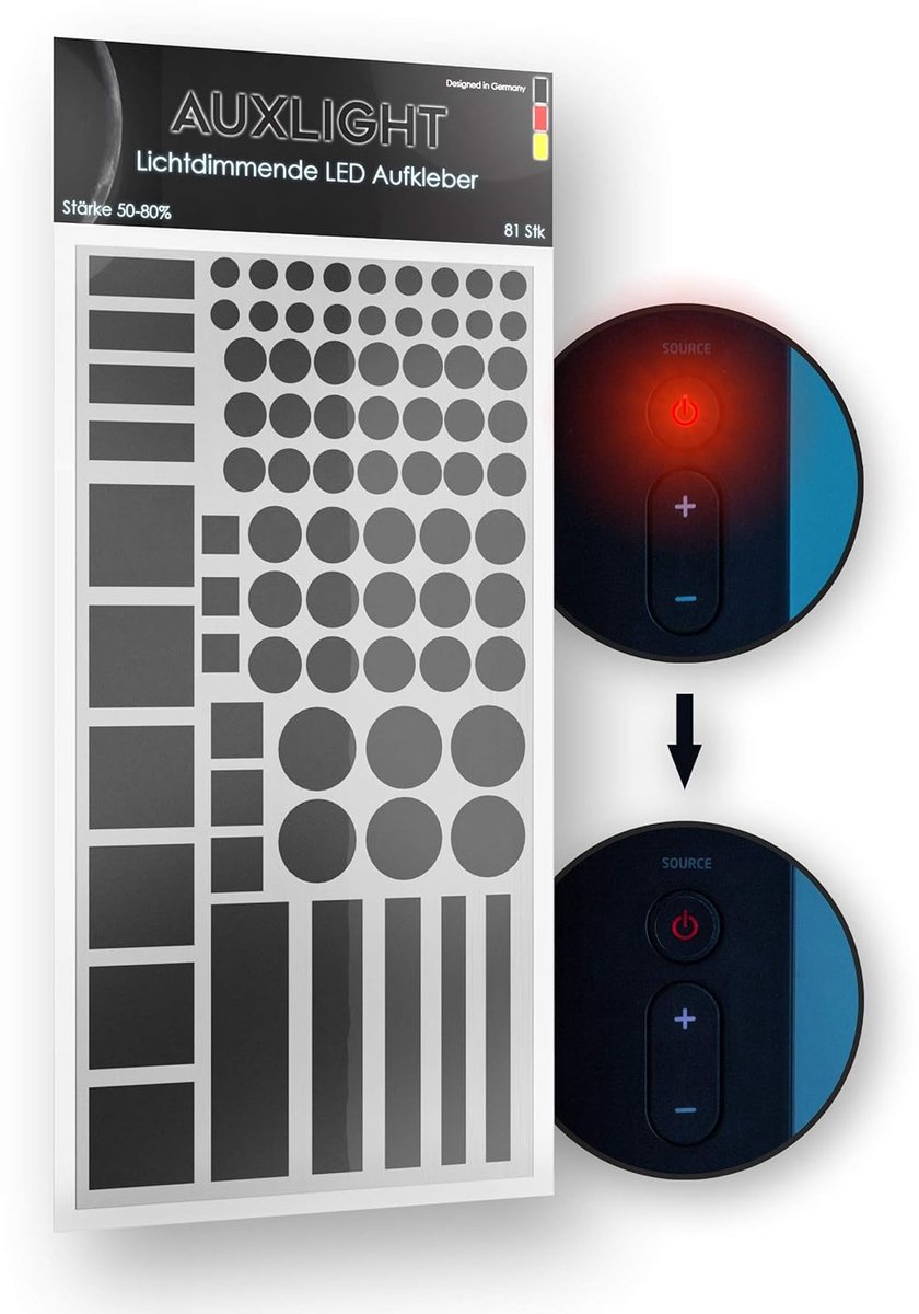 Zelfklevende Lichtdimmer Folie voor Elektronische Apparaten - Verduisteringsfolie voor een