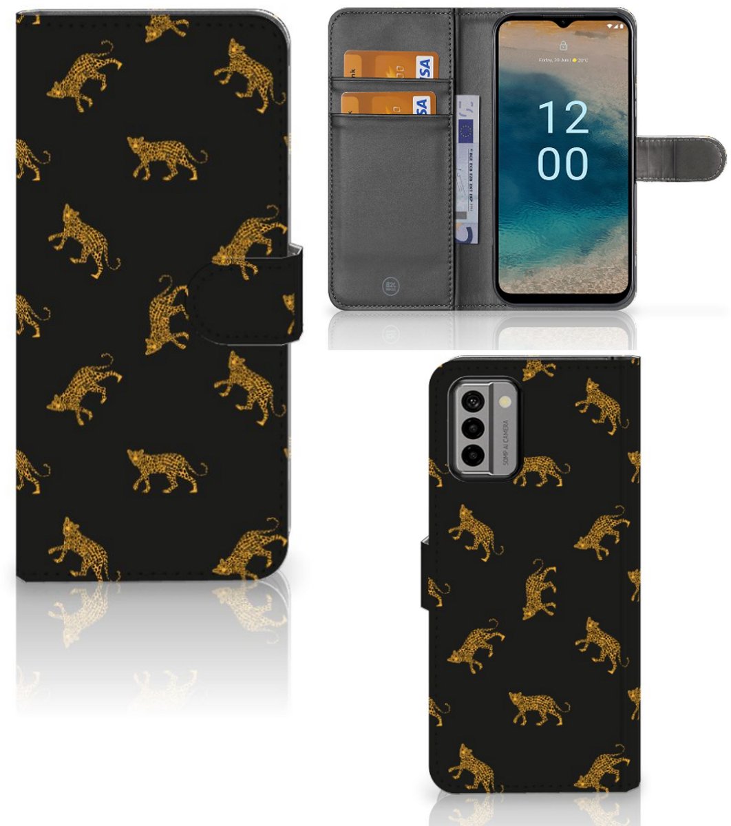 Telefoonhoesje met Pasjes voor Nokia G22 Leopards
