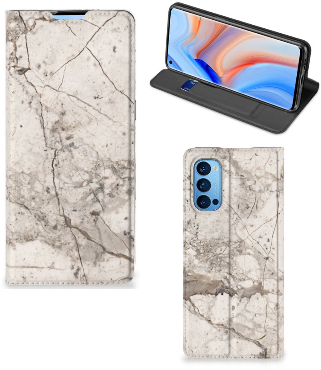 OPPO Reno4 Pro 5G Standcase Marmer Beige