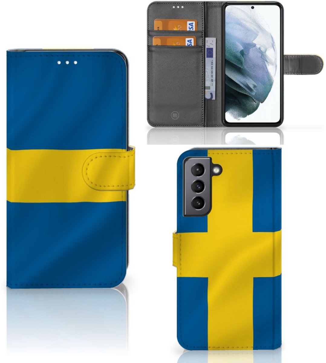 Book Case voor Samsung Galaxy S21 FE Bookstyle Case Zweden