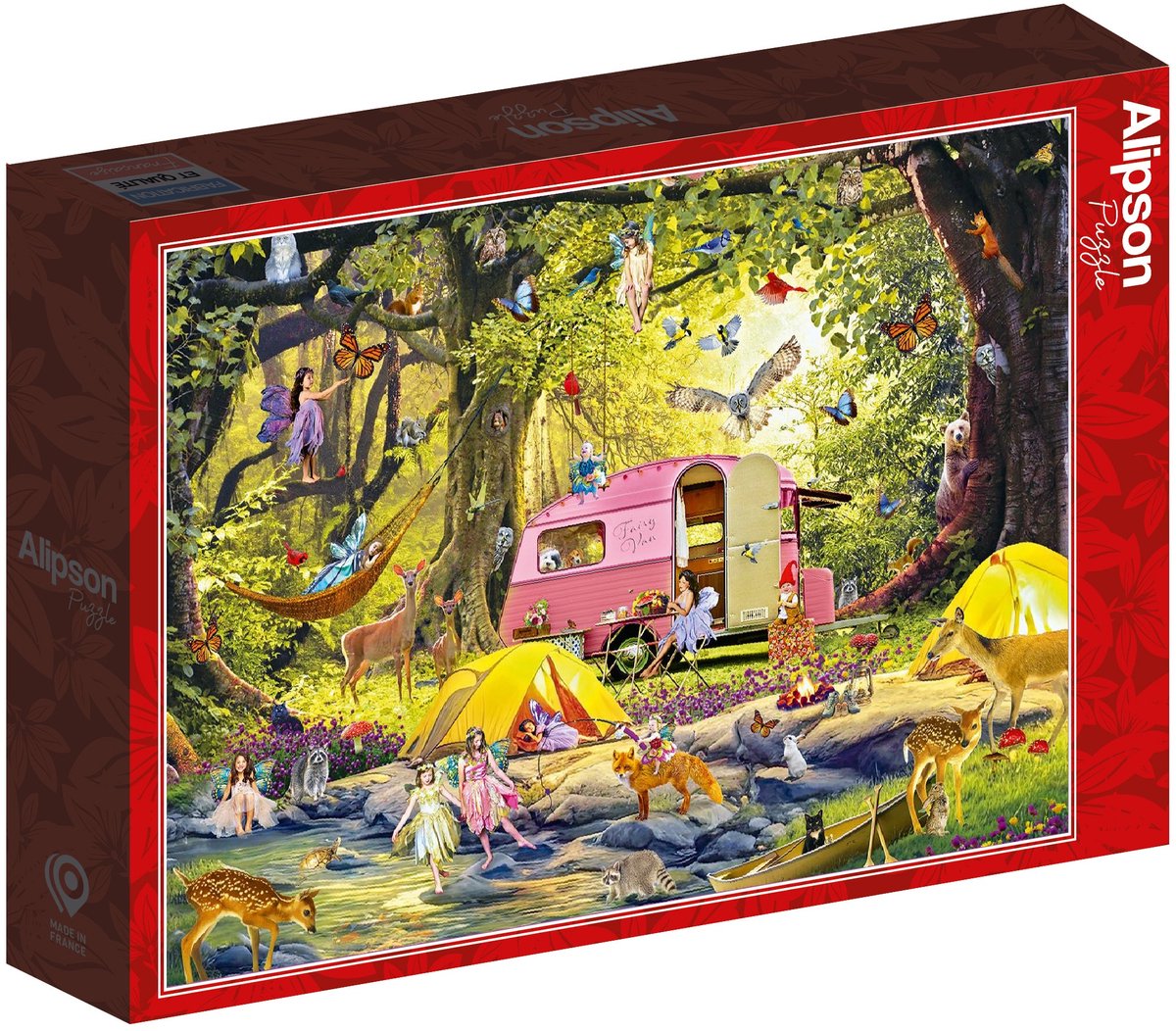 Alipson Puzzle legpuzzel Camping des Fées bosvrienden 1000 stukjes.