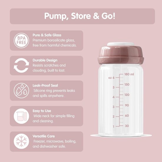 Moedermelk Bewaarflesjes - Bewaren Moeder Melk - BPA-vrij - Babyvoeding — afbeelding 3