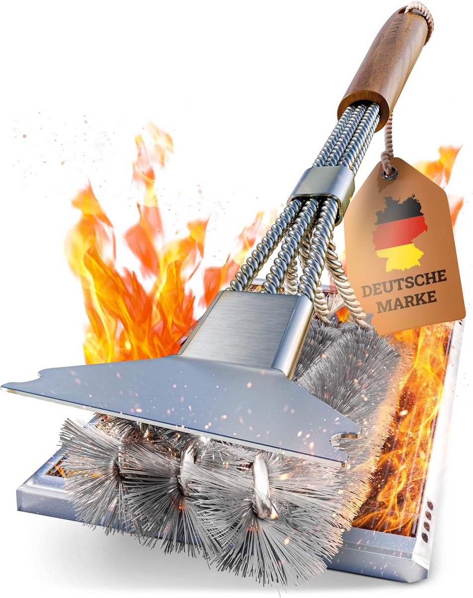 Duurzame Grillborstel voor Efficiënte Reiniging van Grill en Oven