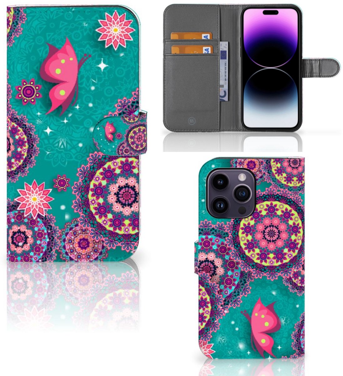 iPhone 15 Pro Max Hoesje Cirkels en Vlinders