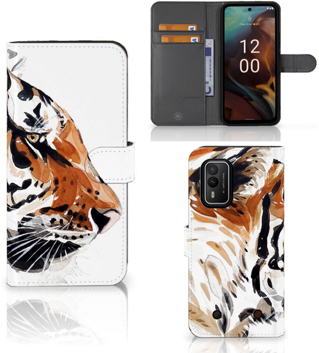 Hoesje Nokia XR21 Watercolor Tiger