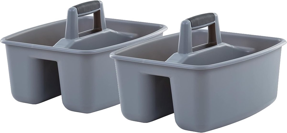 Multifunctionele Schoonmaak Caddy - Grijs/Zwart
