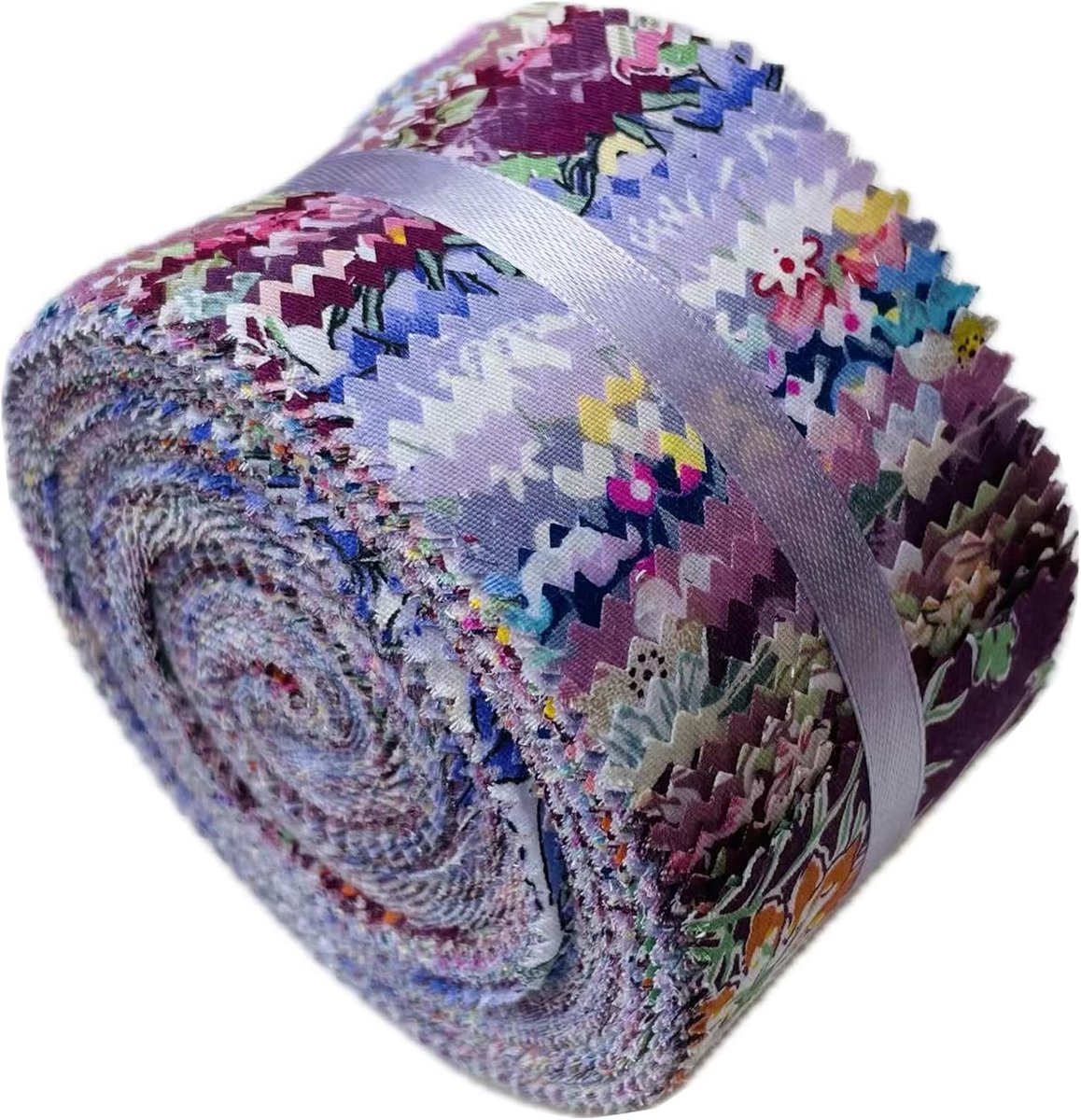 Katoenen Quilting Stofset met Bloemenprints - 40 Voorgesneden Strips