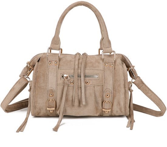 Gallantry® Sac à main pour femme – Sac à bandoulière pour femme – Sac bandoulière – Sac compact pour femme avec fermeture éclair – Sac à main tendance - Taupe