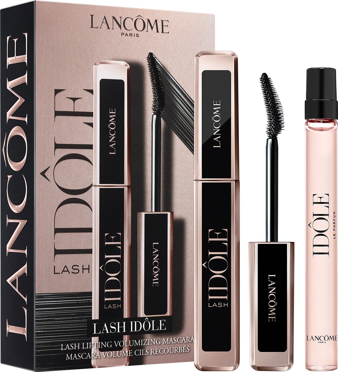 Lancôme Lash Idole Mascara Routine Geschenkset - Lash Idôle Mascara Zwart + Idôle Eau de Parfum 10ml Travel Size - Dames Makeup & Parfum voor Dames Routine Cadeauset