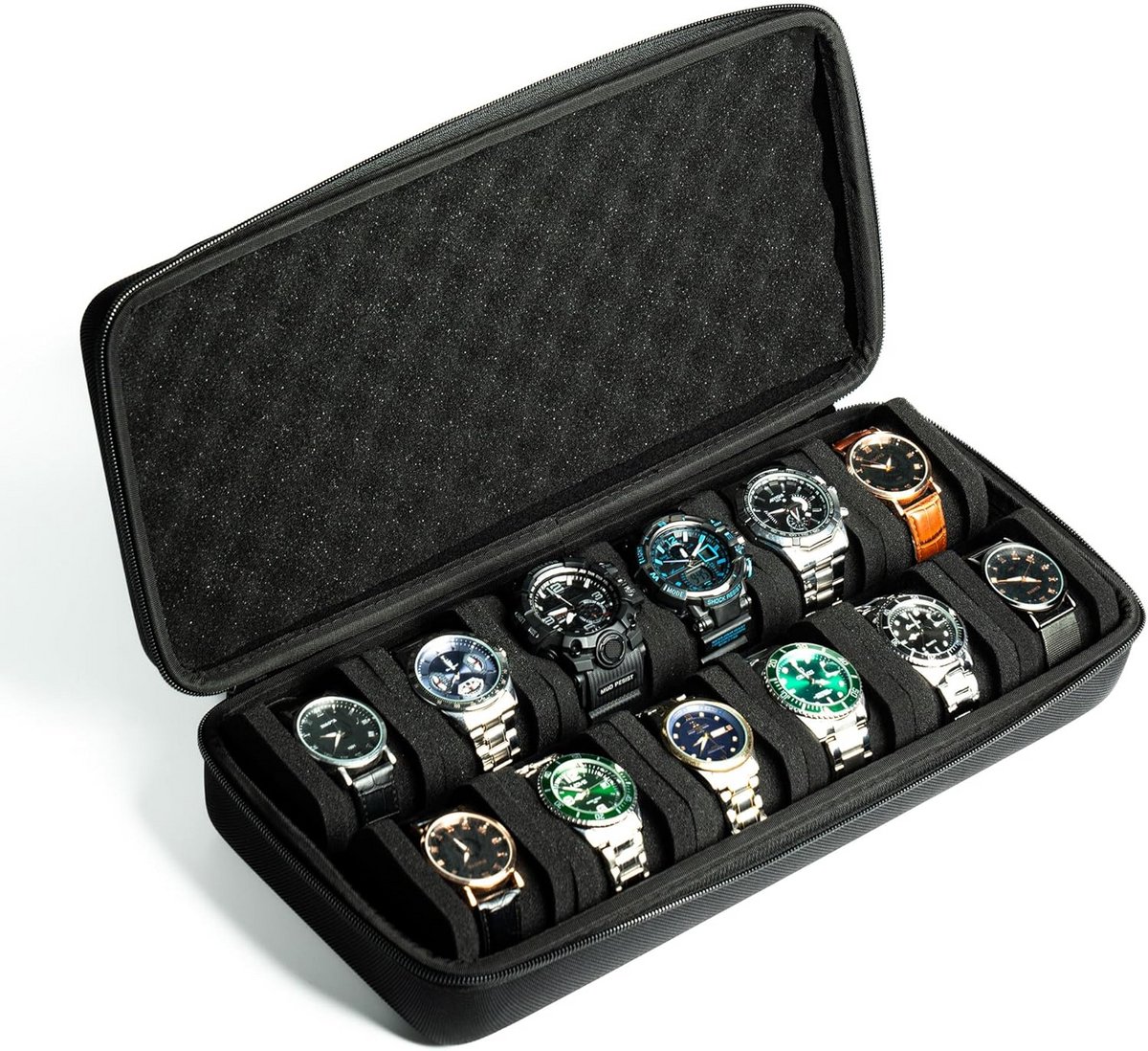 Hoesje voor 12 Horloges - Hard Reis- en Opbergtas voor Horloges