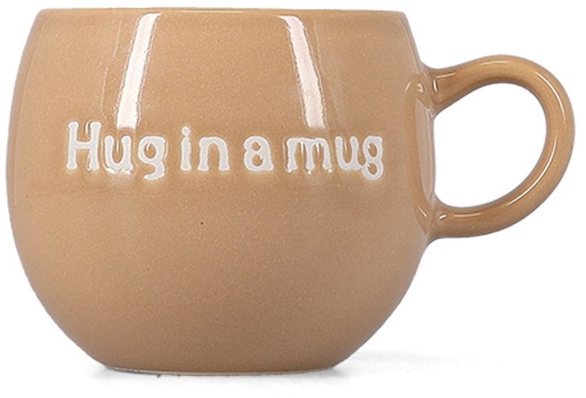 Salt & Pepper Beker 42cl "Hug in a mug" bruin Muggies (per stuk)
