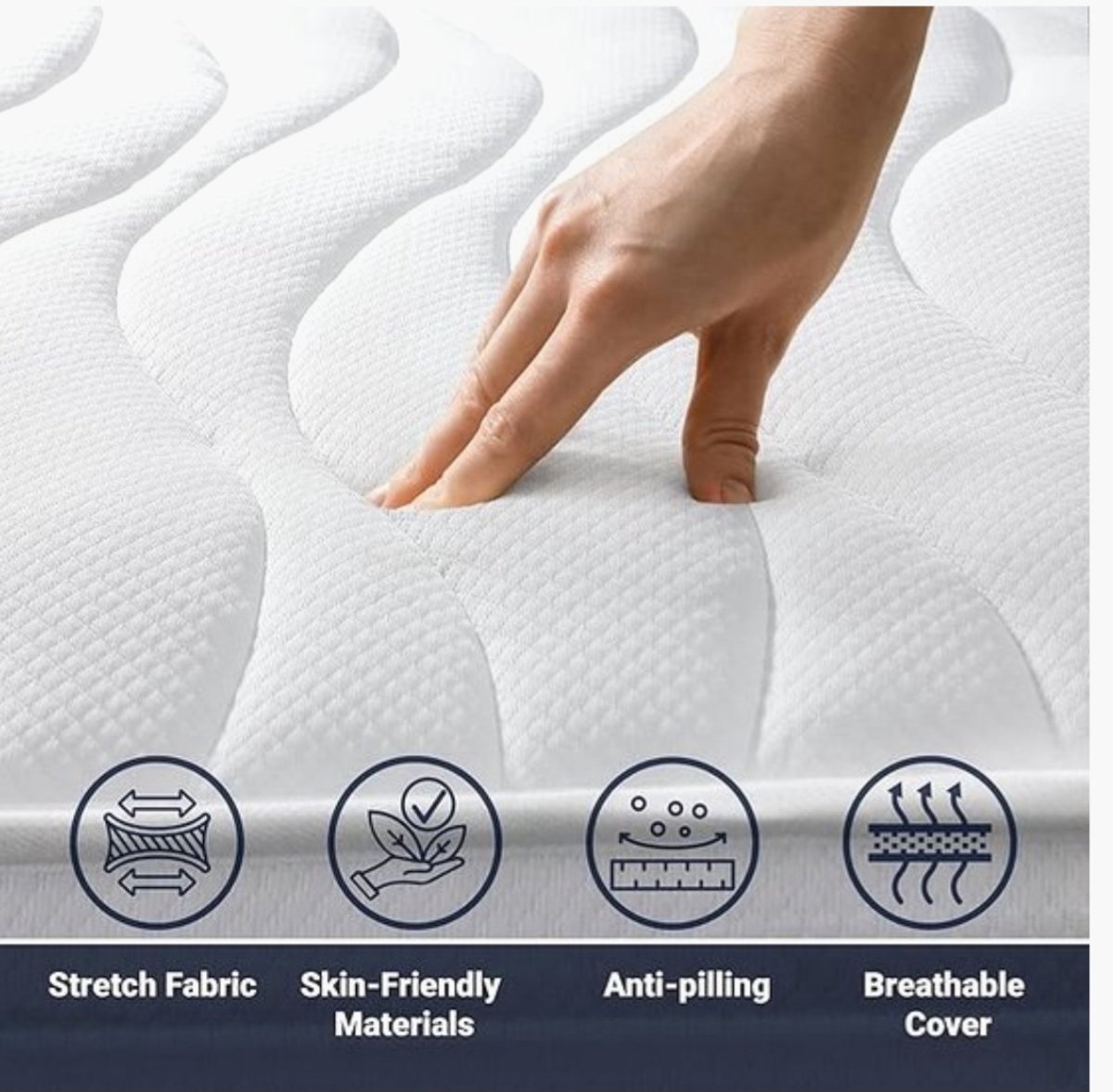 Topper ErgoCare 120x200 - Topdekmatras 10 CM - SG 25 Koudschuim