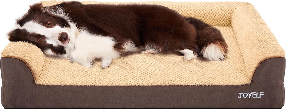 Orthopedisch Hondenbed voor Grote Honden - U-vormig Schuim, Waterdicht en Wasbaar