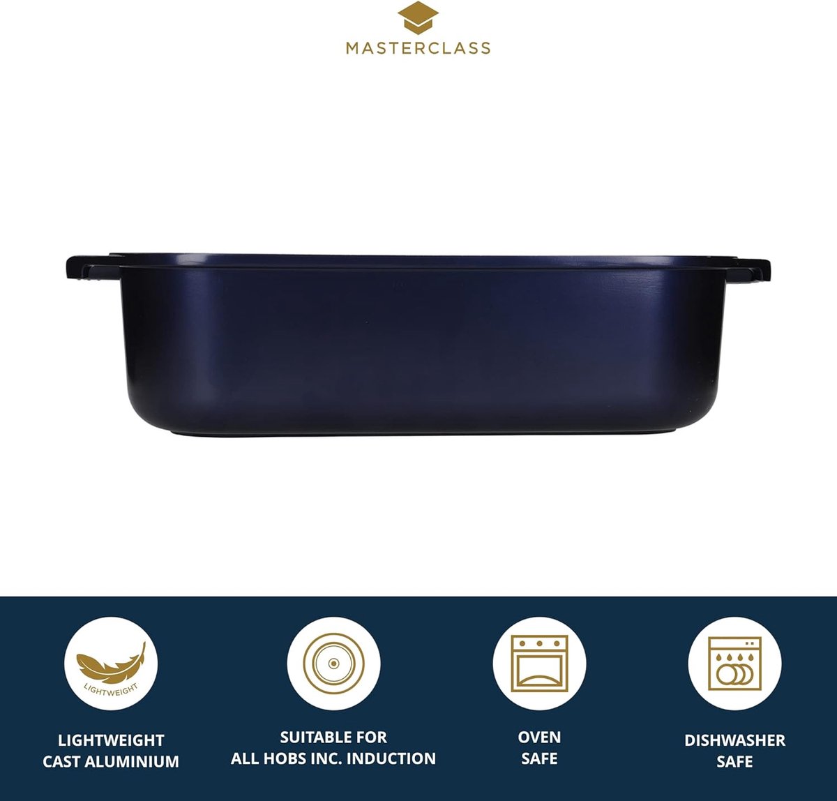 Grote Lichtgewicht Braadslee met Handgrepen - 41 x 26 cm, Geschikt voor Inductie en Oven