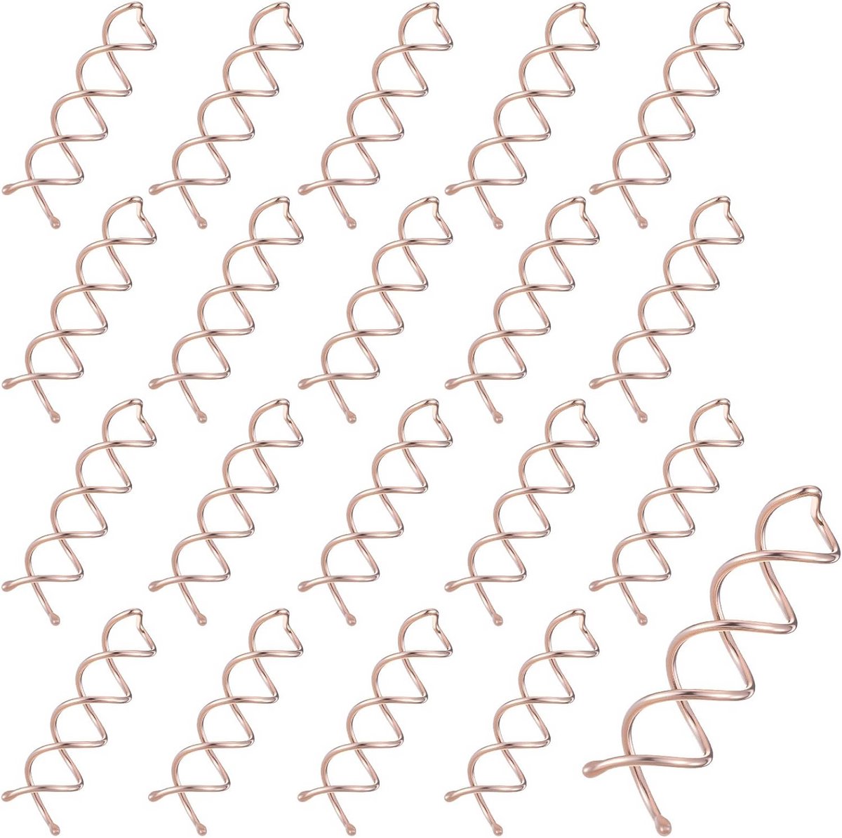 Pack van 20 Spiral Haarclips voor Diverse Haardrachten