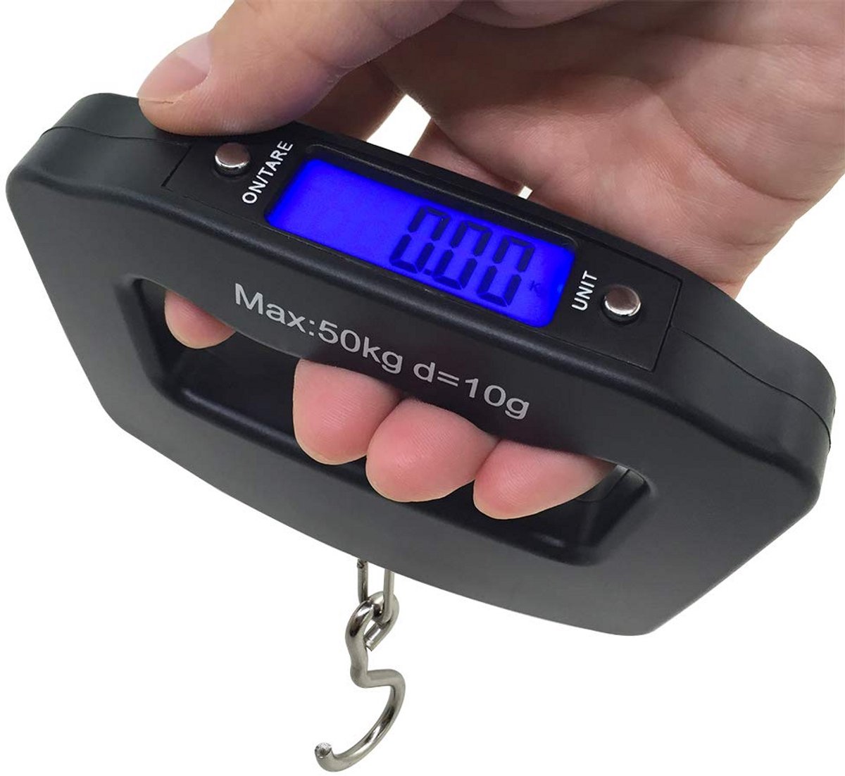 50kg/10g LCD Digitale Hangweegschaal voor reizen en huisgebruik