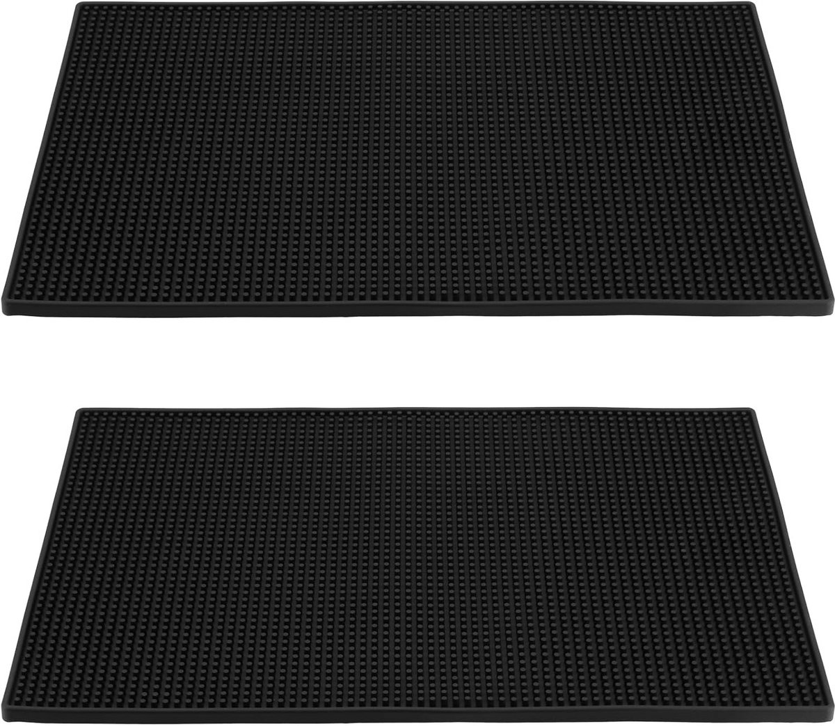 Antislip rubberen staafmat 45x30 cm - Zwart