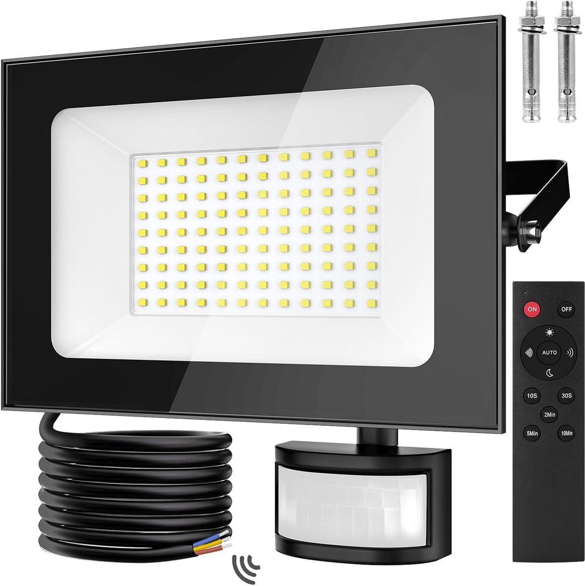 Led-spot voor buiten met bewegingsmelder en 10000 lumen