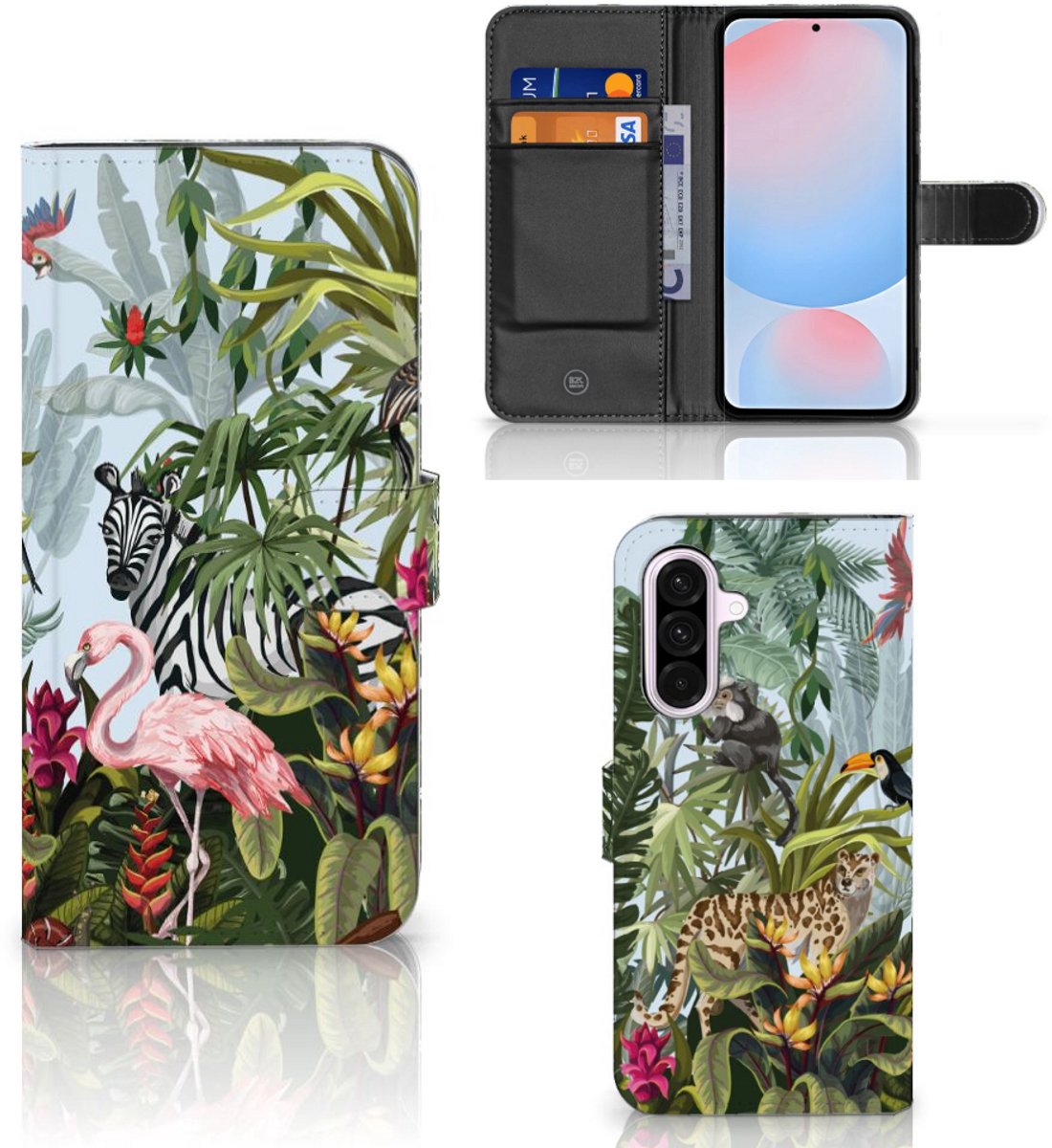 Telefoonhoesje met Pasjes voor Samsung Galaxy A56 Jungle