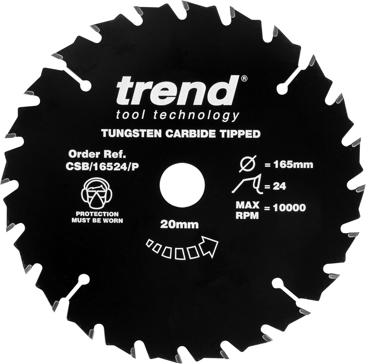 Gecoat Zaagblad 165mm - TCT Non-Stick PTFE met 24 Tanden, Geschikt voor Diverse Materialen