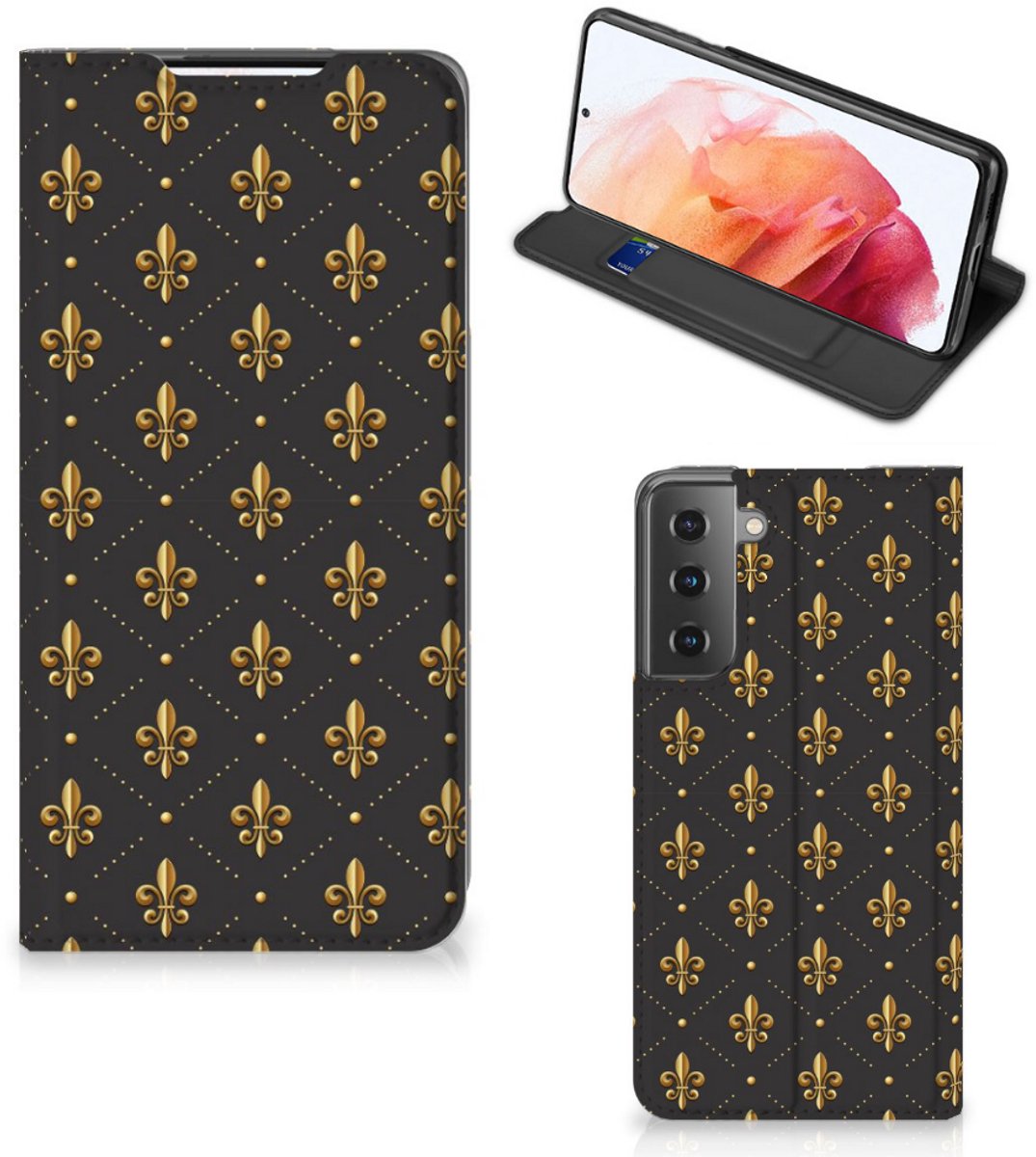 Samsung Galaxy S21 Hoesje met Magneet Franse Lelie