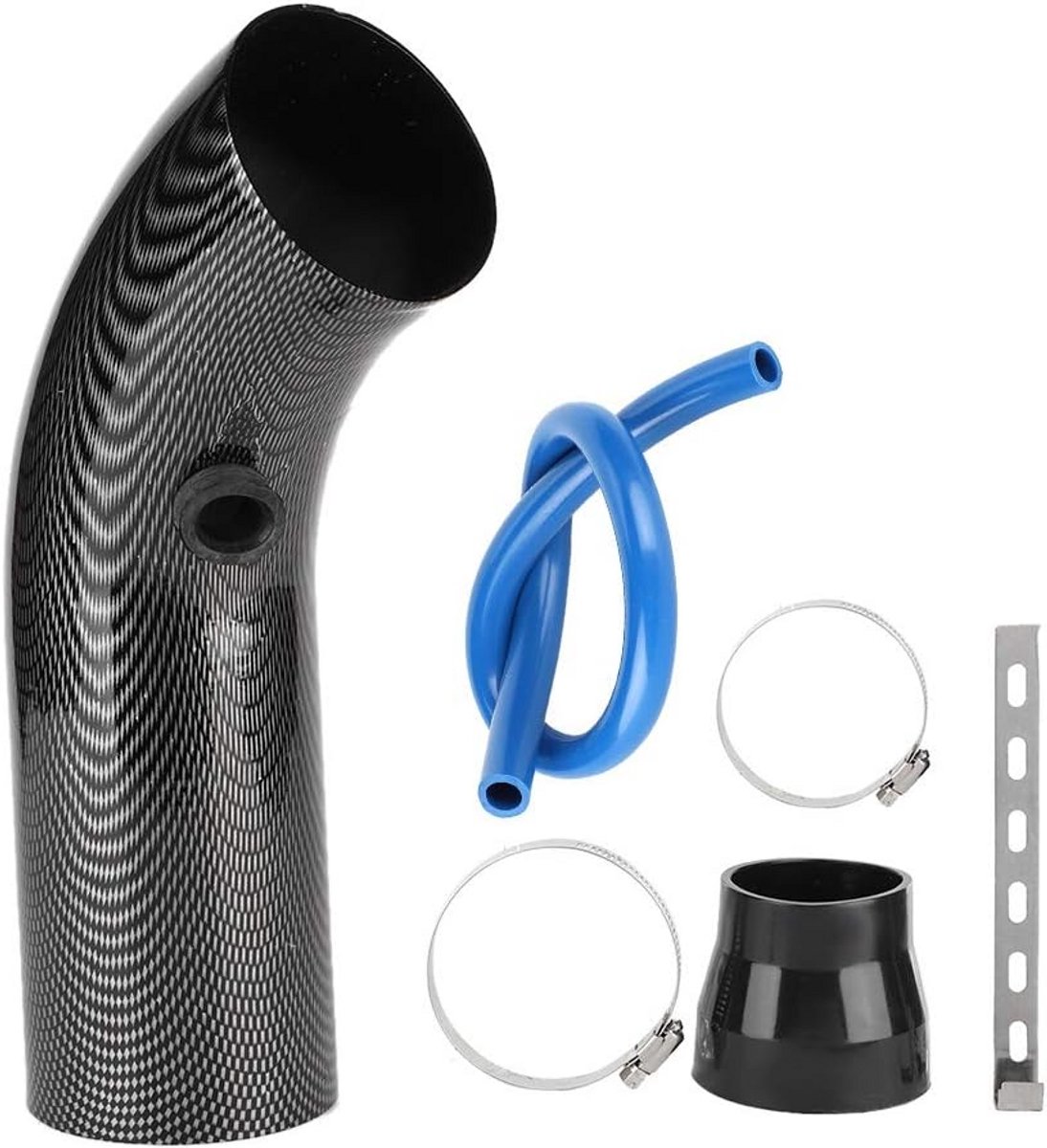 Universele Luchtaanzuigbuis 75 mm - Koude Inlaat met Carbon-Look