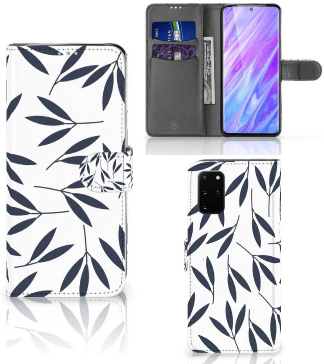 Samsung Galaxy S20 Plus Hoesje Leaves Blue