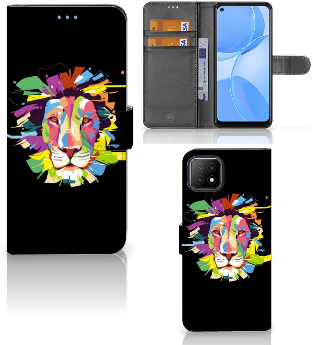 OPPO A73 5G Leuk Hoesje Lion Color