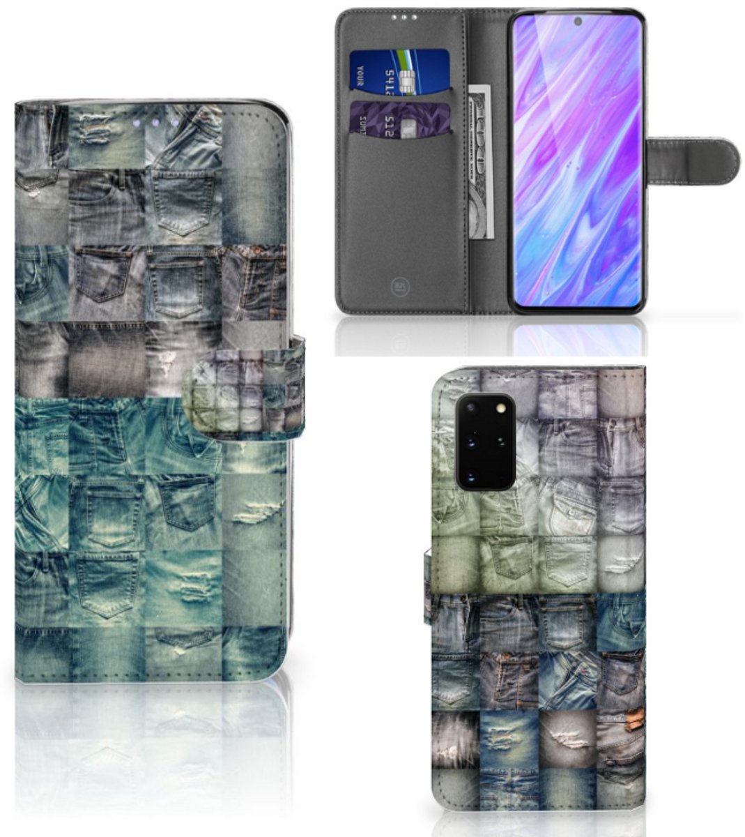 Wallet Case met Pasjes Samsung Galaxy S20 Plus Spijkerbroeken
