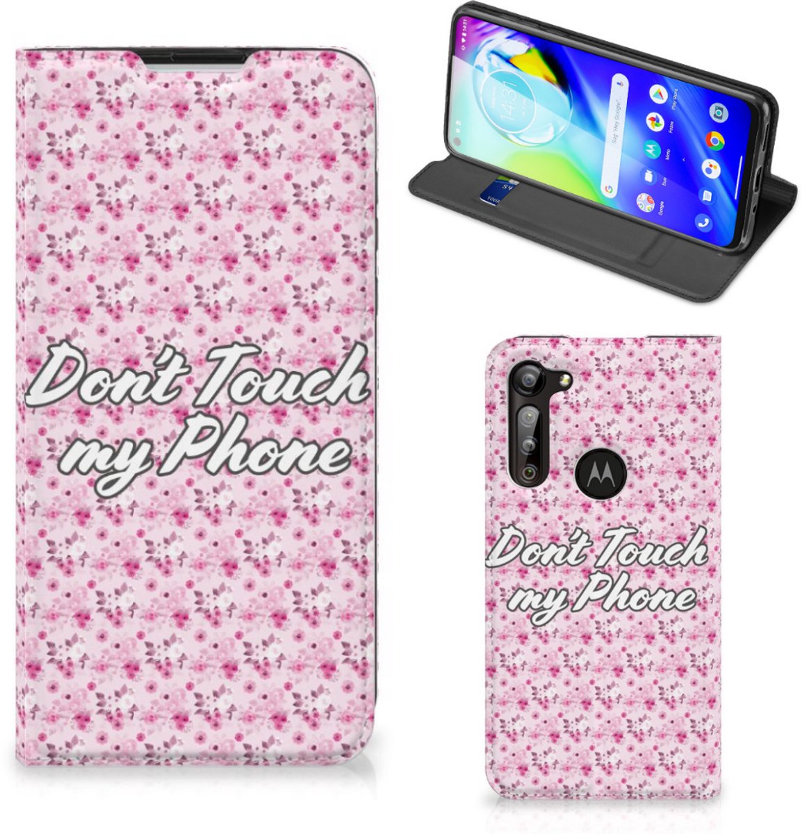 Motorola Moto G8 Power Design Case Flowers Pink DTMP