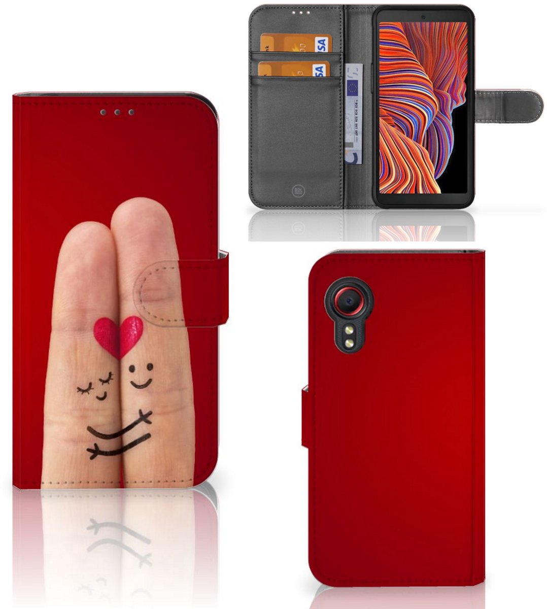 Samsung Galaxy Xcover 5 Wallet Case met Pasjes Liefde - Origineel Romantisch Cadeau
