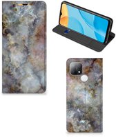 Bookcase OPPO A15 Smart Cover Marbre Grijs