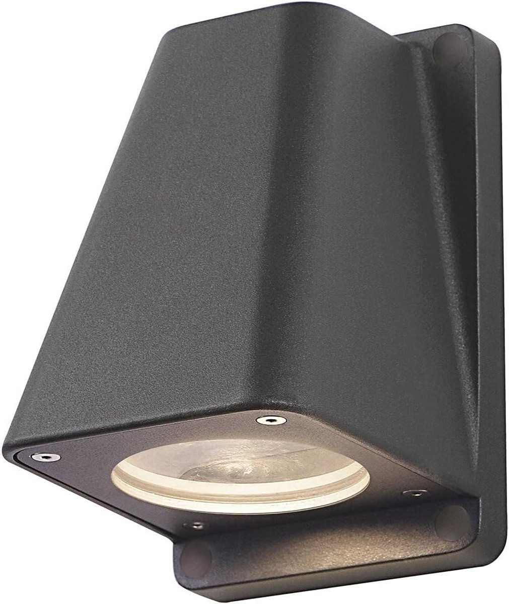 Wandopbouwarmatuur voor buitenverlichting - led spot voor paden en ingangen, IP44 50W antraciet