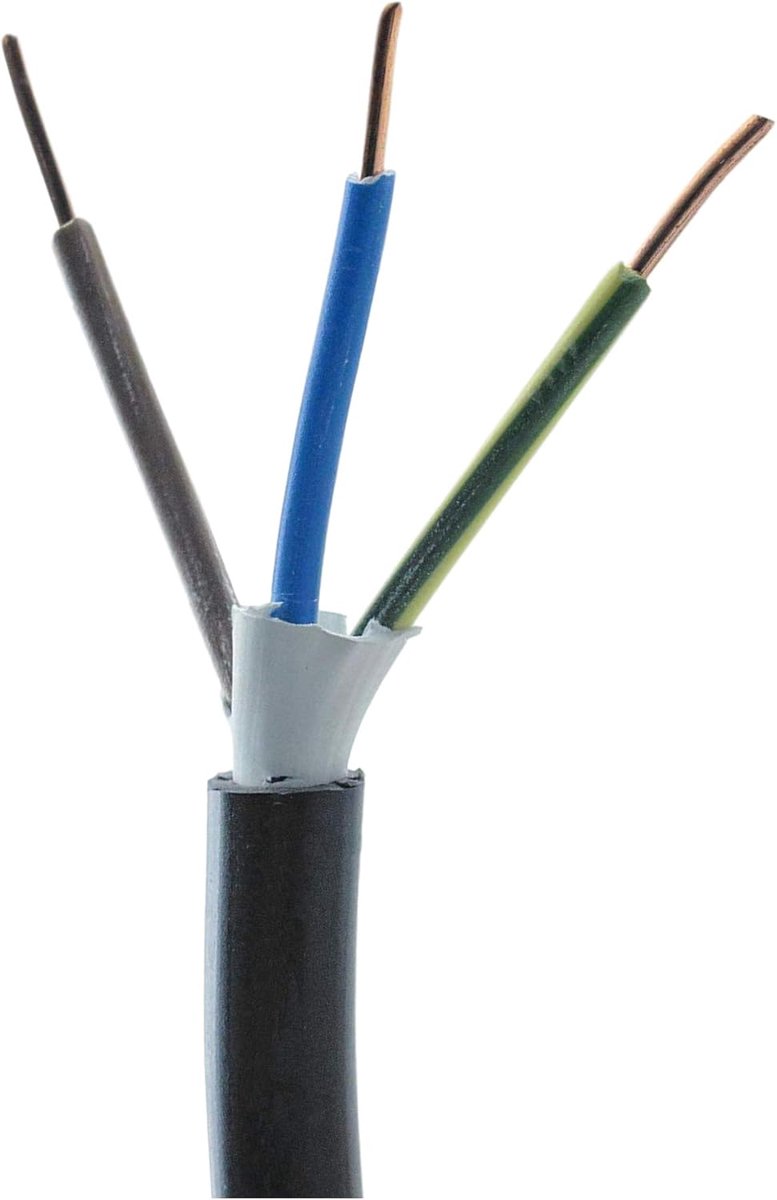 3 Kernen 1.5mm Ondergrondse Stroomkabel - 10m HiTuf Voor Binnen & Buiten