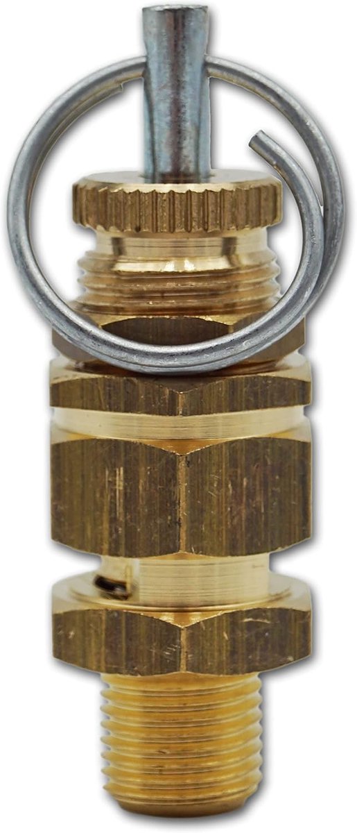 Instelbaar veiligheidsventiel 1/8" 0-2 bar voor perslucht en neutrale gassen