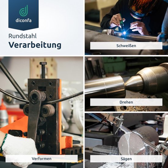 Rondstaal S355 J2+C - Ø 20 mm x 1000 mm - optimaal voor industrie en doe-het-zelf — afbeelding 2