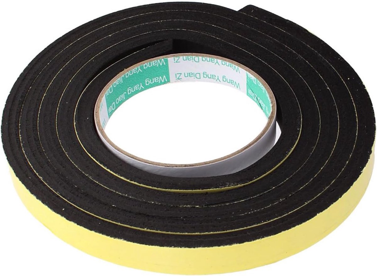 Afdichtingsschuimtape 15 mm x 8 mm x 2 m - Zelfklevende weerstrip voor isolatie