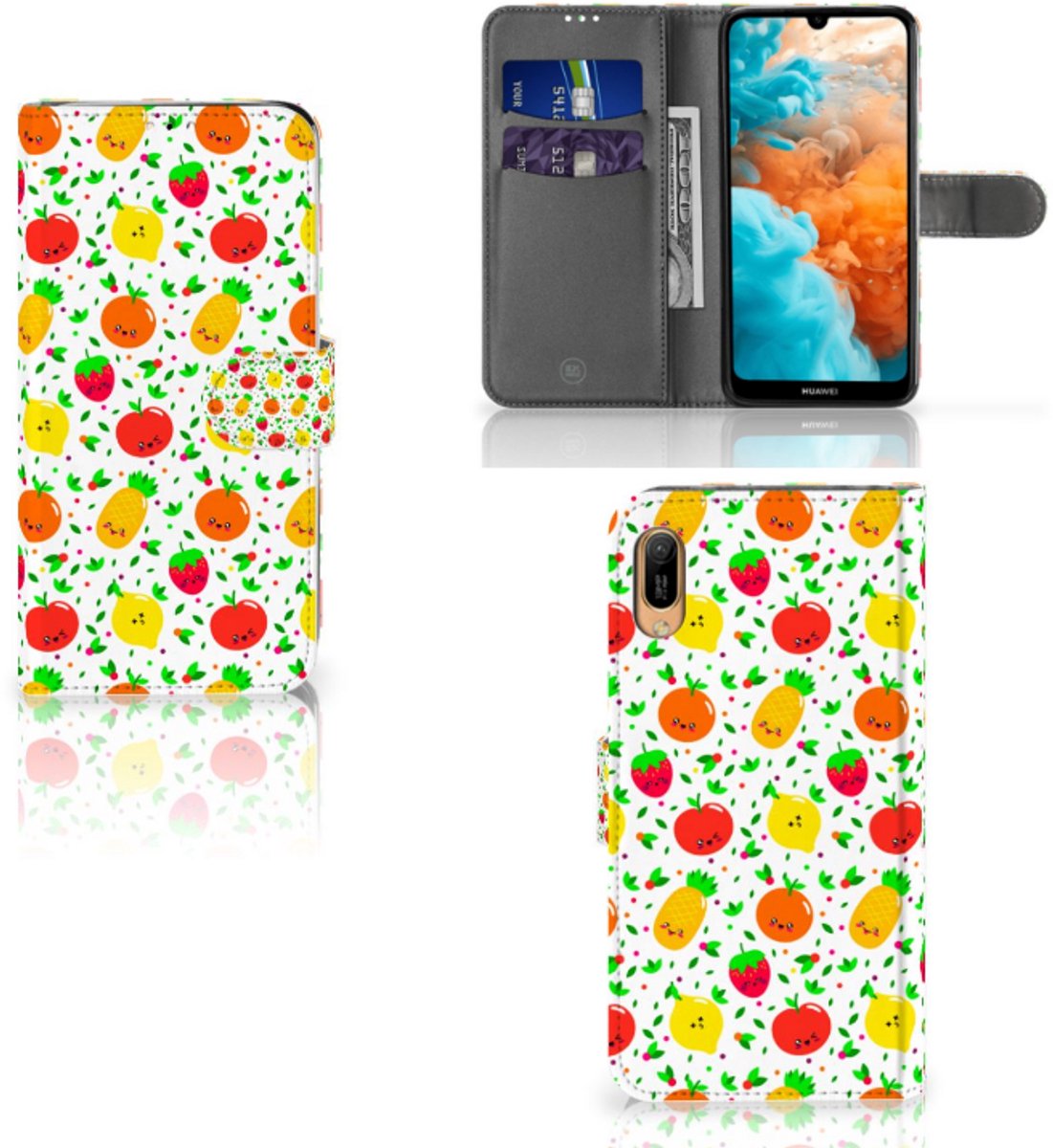 Huawei Y6 (2019) Book Cover Fruits