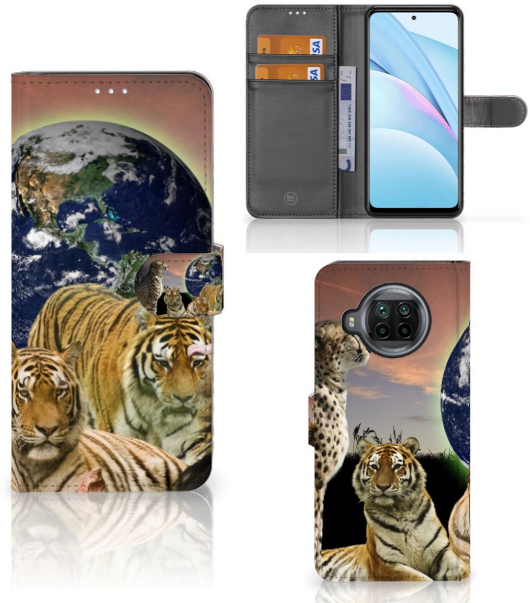 Xiaomi Mi 10T Lite Telefoonhoesje met Pasjes Roofdieren