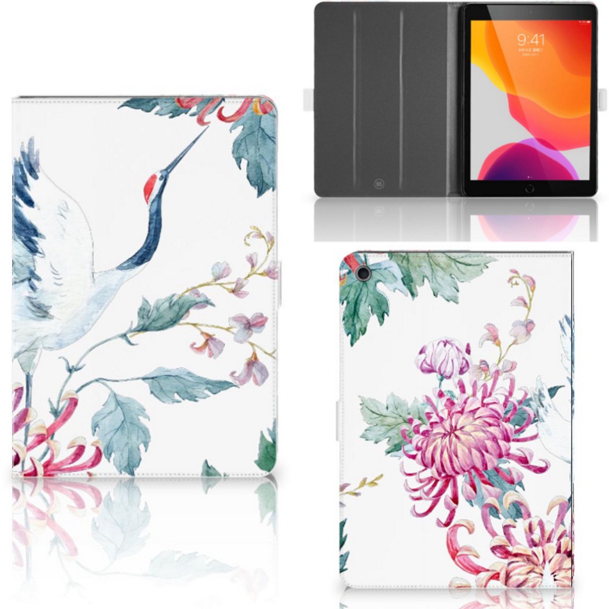 iPad 10.2 2019 | iPad 10.2 2020 | 10.2 2021 Flip Case Bird Flowers