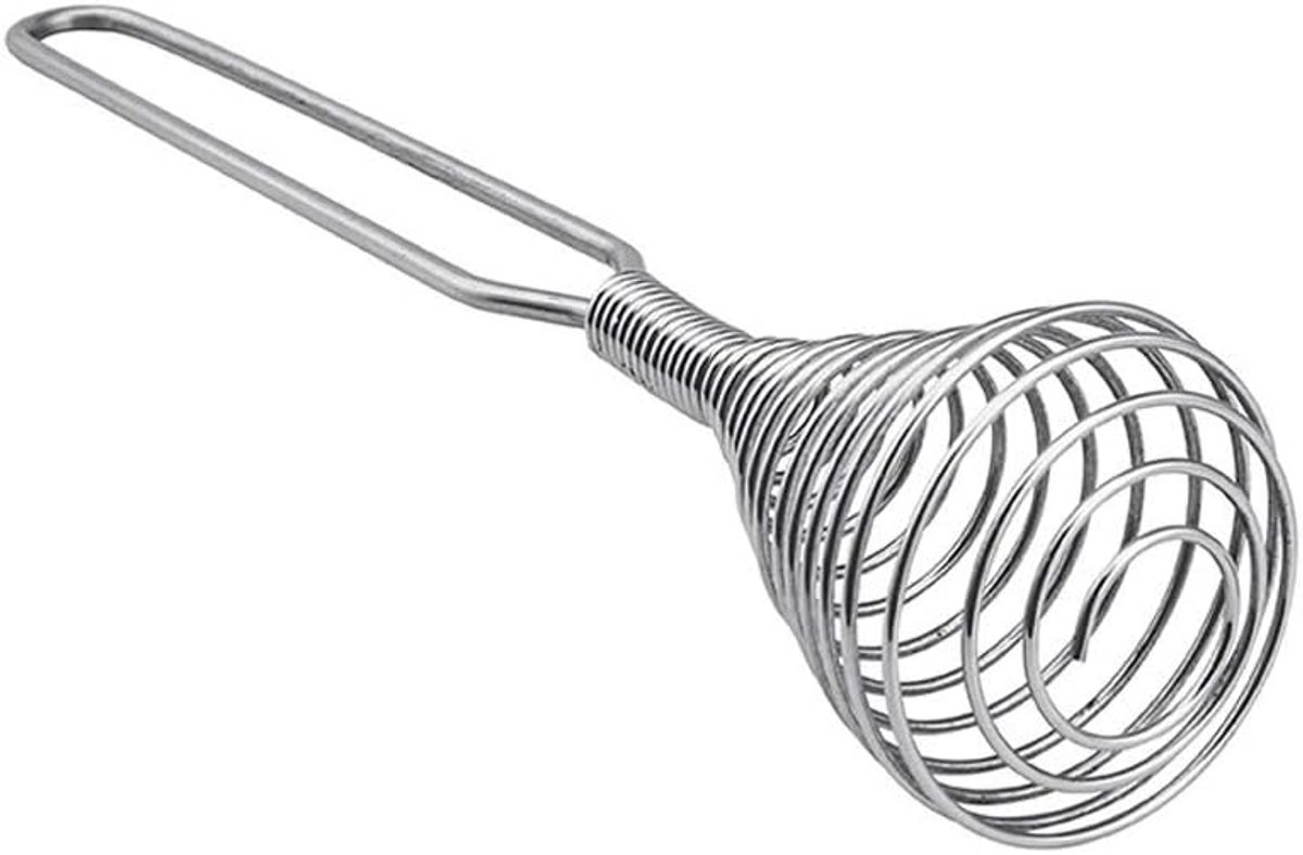 8 Inch Franse Spiraal Klopper - RVS Handmatige Eierenklopper