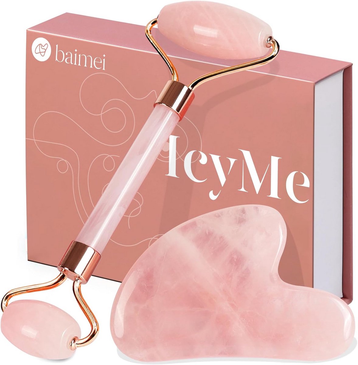 Jade Roller en Gua Sha Gezichtsroller voor Huidverzorging en Ontspanning