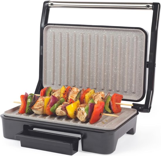 DYNA® Contactgrill Met Uitneembare Platen - Contactgrill - Multi Grill - Zwart - 27cm x 9cm x 23cm