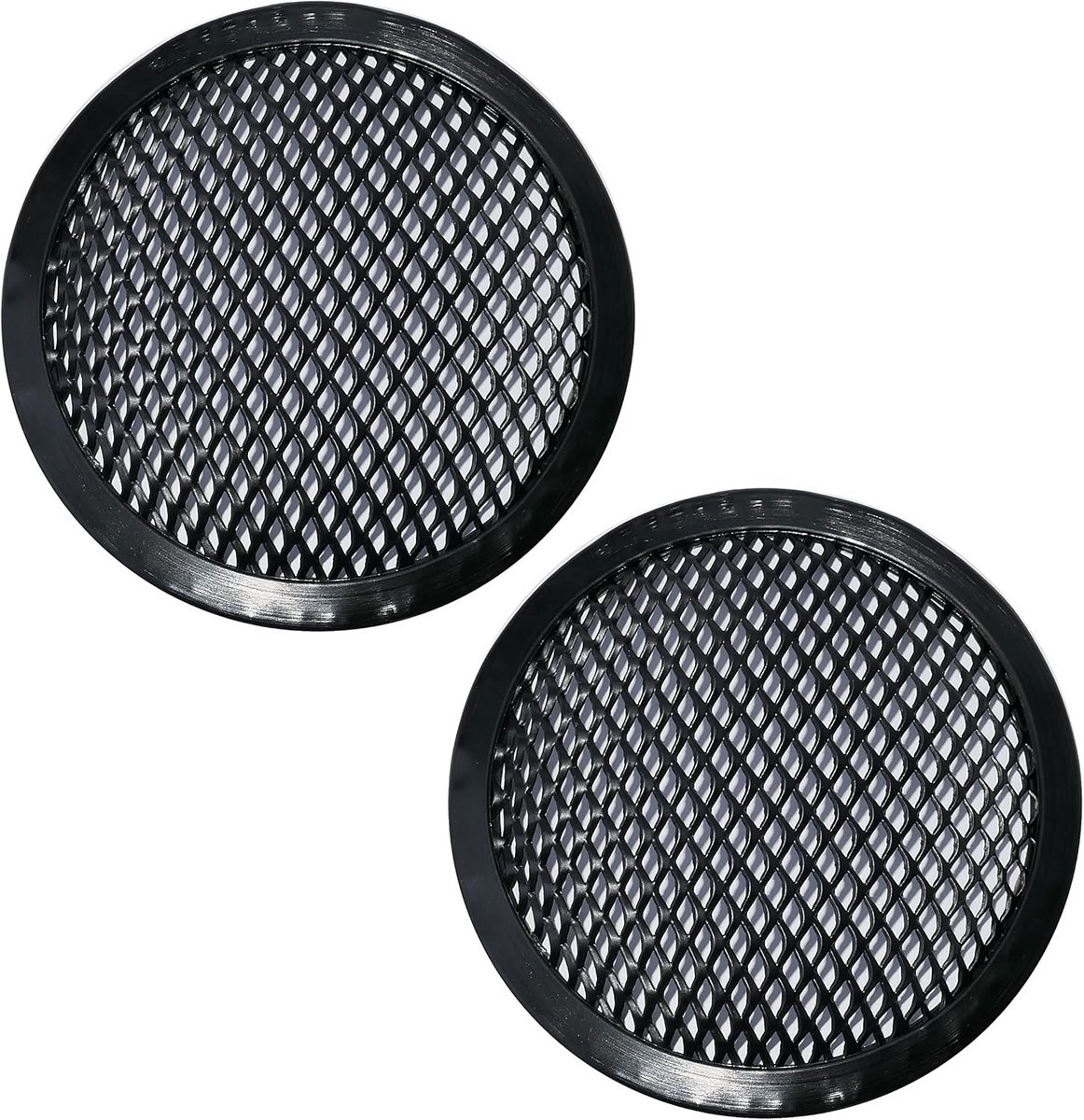 2 Stuks Luidsprekerbeschermingsroosters voor Auto - Diameter 130 mm - Zwart