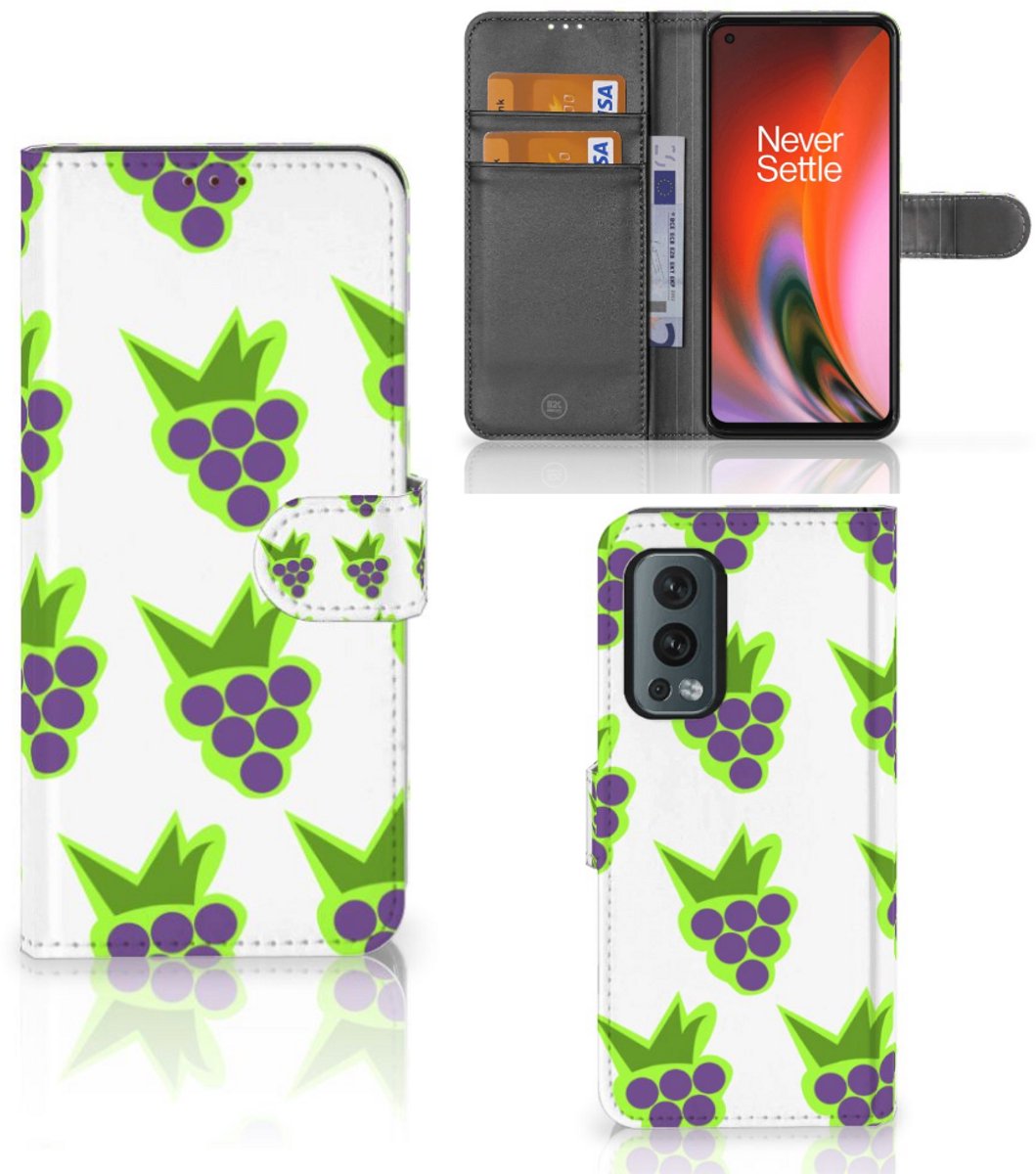 OnePlus Nord 2 5G Book Cover Druiven