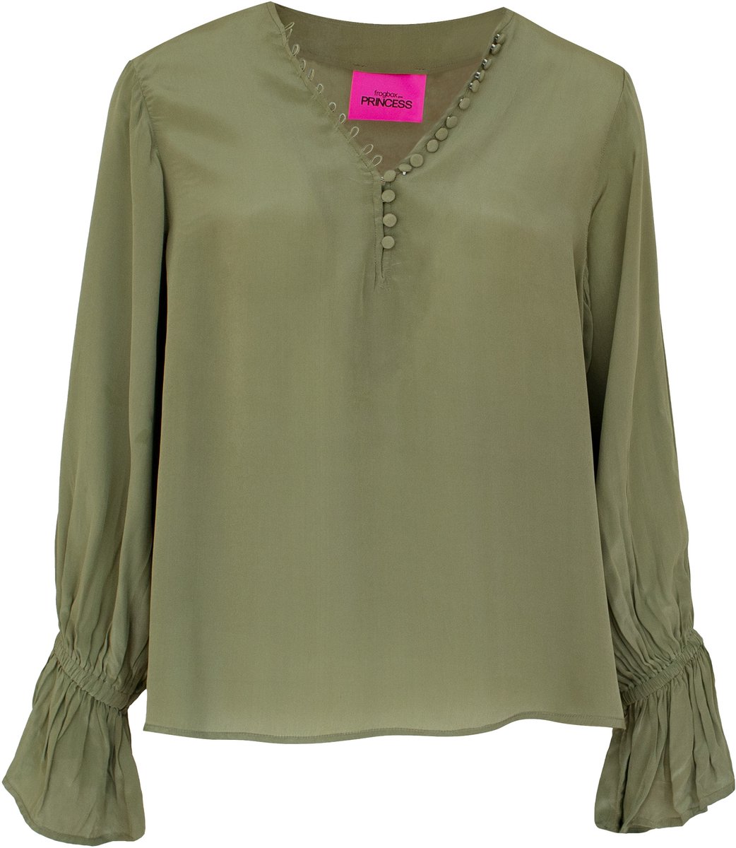 Frogbox - kaki groene blouse - maat 36